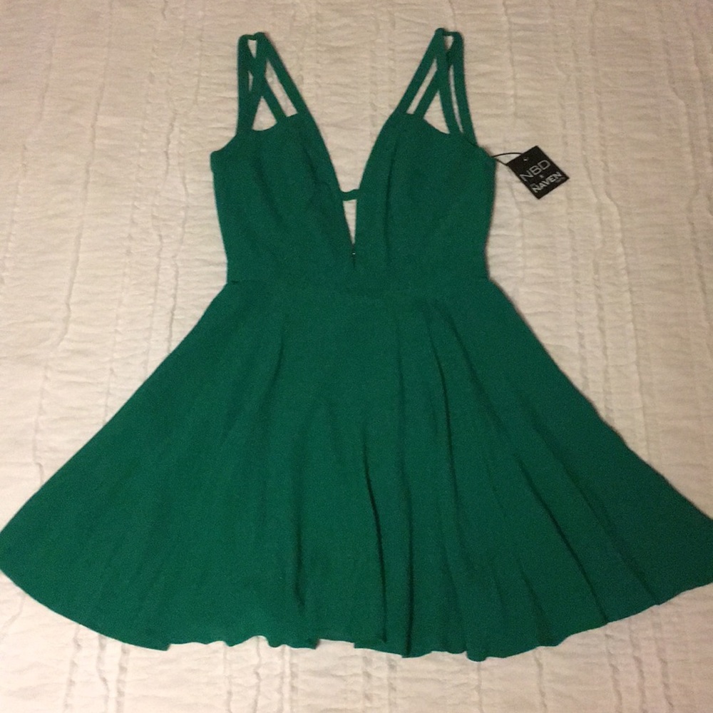 NBDx the NAVEN twins- Green Dress